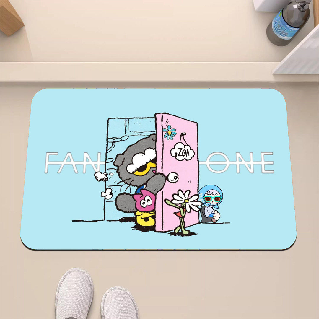 Verspielt cartoon-themed dekorative Matte
