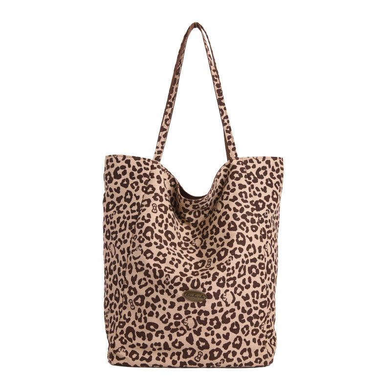 WoStylish Wendbare Leopardenmuster Einkaufstasche Karnz
