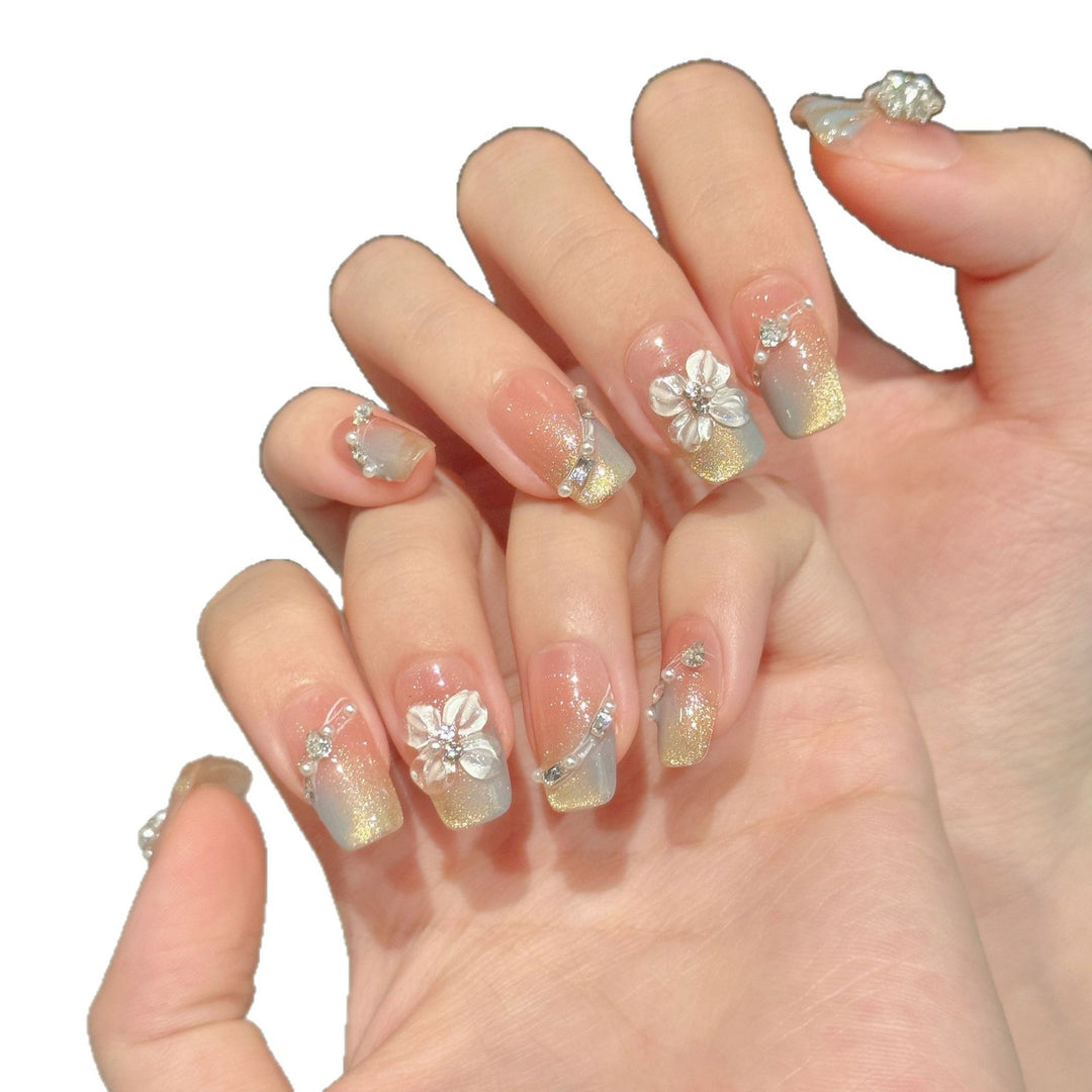 Stunning 3D Floral Press-On Nagelkunst Set