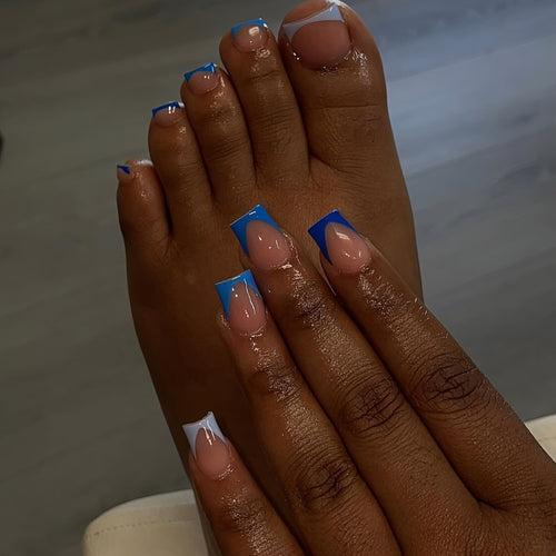 Premium Gel-Spitze Press-On Nagelkunst Karnz