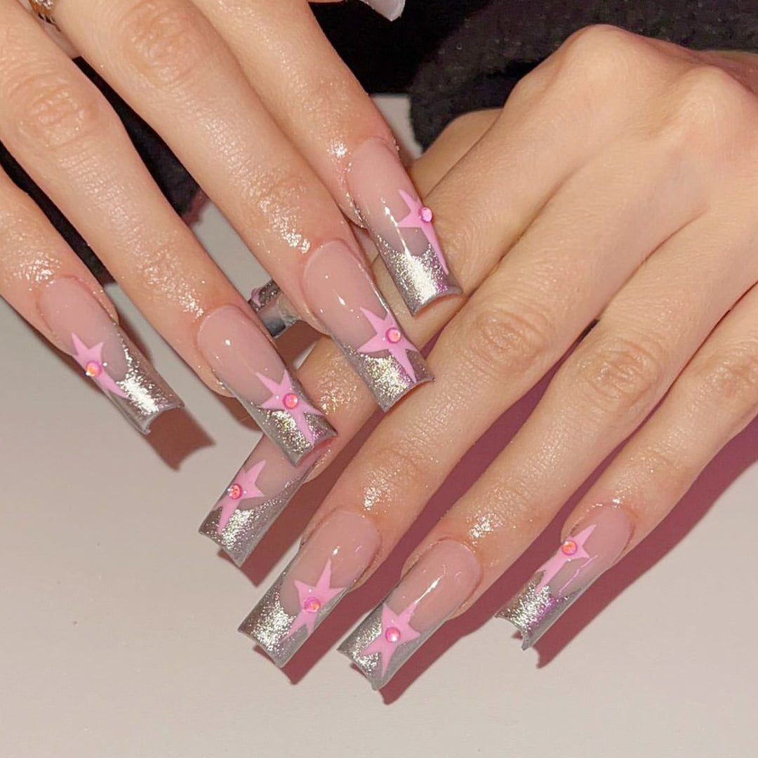 3D Stern Akzent Nail Art Verlängerungen Karnz