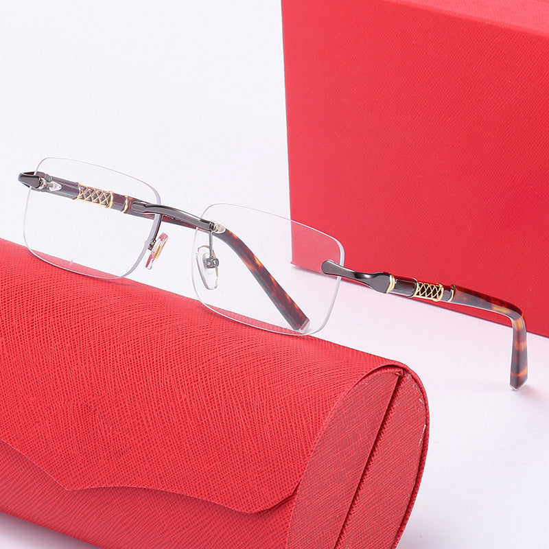 Damen elegante quadratische Sonnenbrille mit luxuriösem Metallrahmen Karnz
