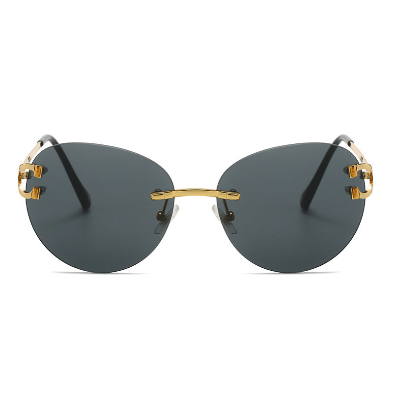 Damen elegante Cat-Eye Sonnenbrille mit Goldakzenten und UV-Schutz Karnz