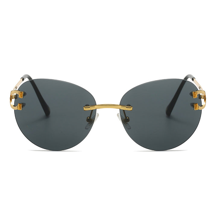 Damen elegante Cat-Eye Sonnenbrille mit Goldakzenten und UV-Schutz Karnz