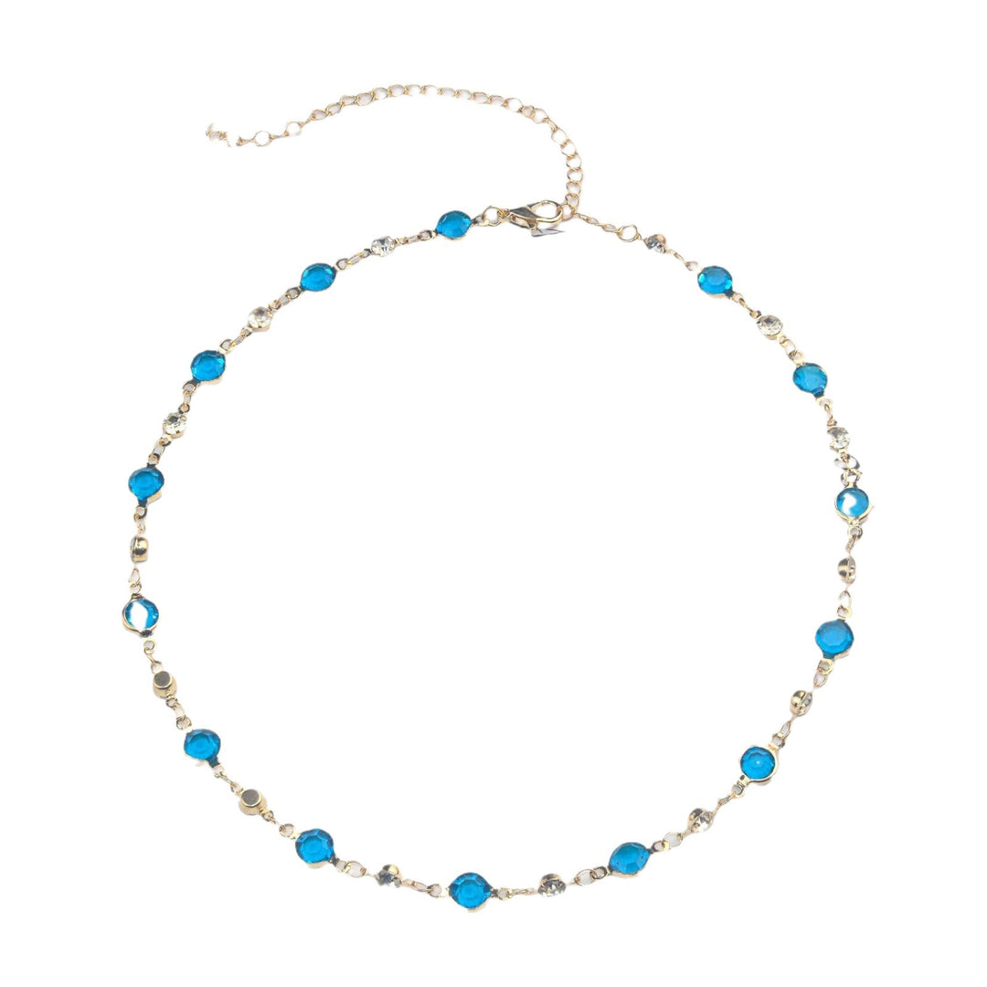 Elegante Stein Strass Halskette Karnz