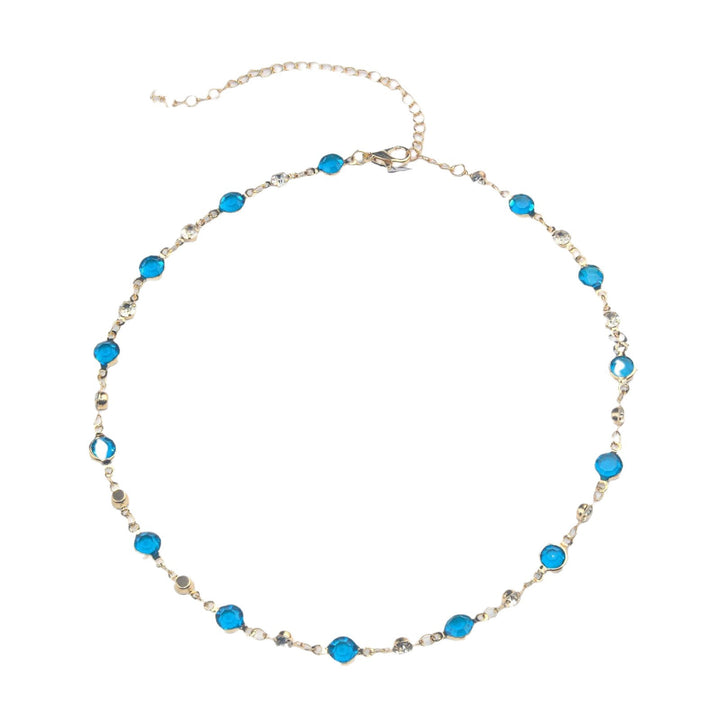 Elegante Stein Strass Halskette Karnz