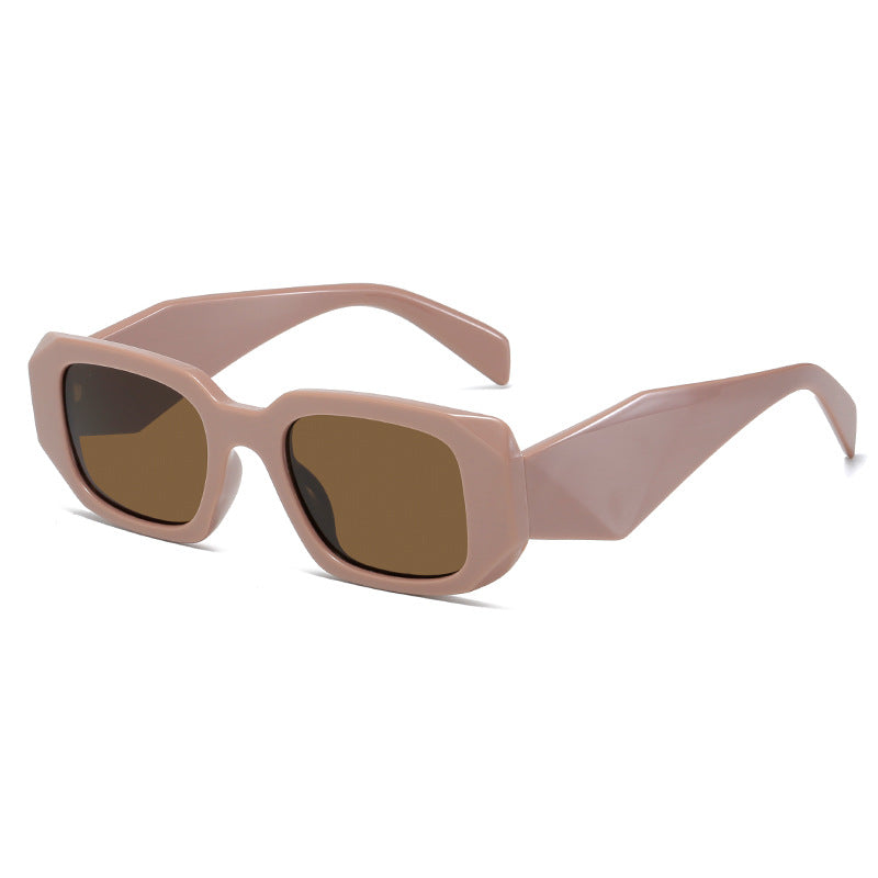 Damen quadratische Designer-Sonnenbrille mit modernem akzentuiertem Rahmen Karnz