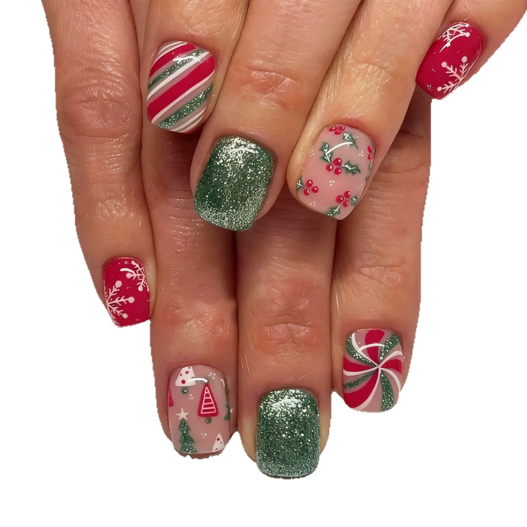 Festliche Feiertags-Themen-Nail Art Karnz