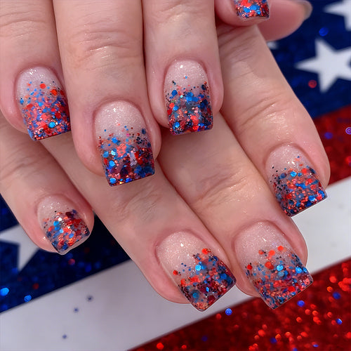 Glitzerverlauf Press-On Nagelset Karnz