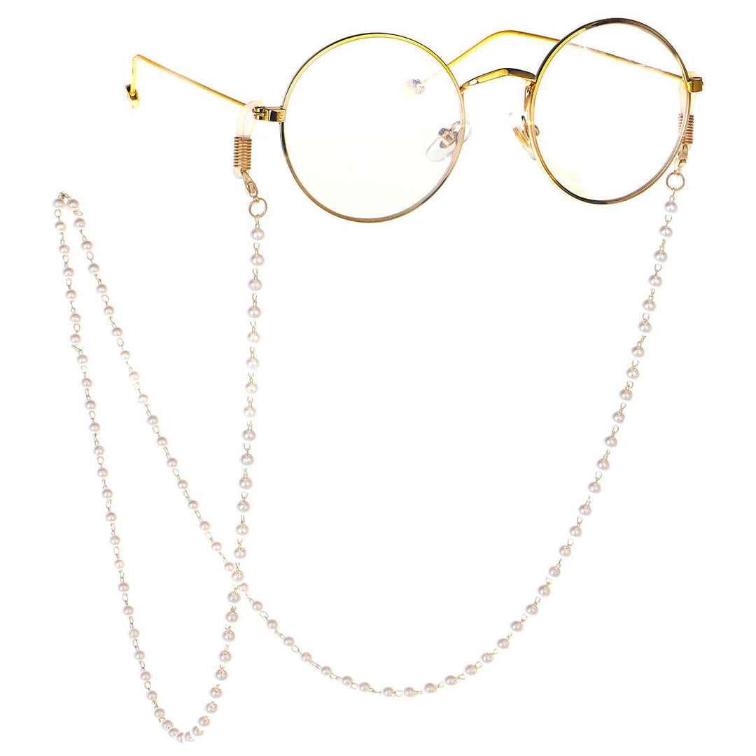 Eleganter herzförmiger Perlenkette Brillenhalter Karnz