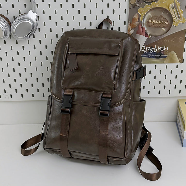 Strukturierter Leder-Rucksack Karnz