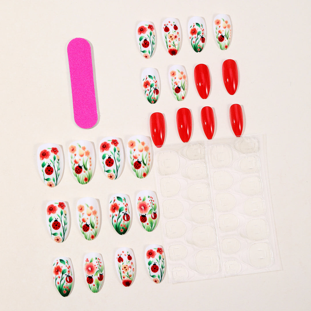 Floral-Accent 3D Nagel Kunst Erweiterungen Karnz
