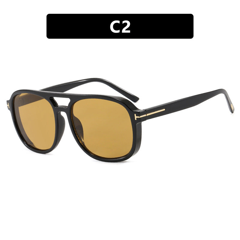 Damen quadratische Sonnenbrille mit luxuriösem Kunststoffrahmen und verspiegelten Gläsern Karnz