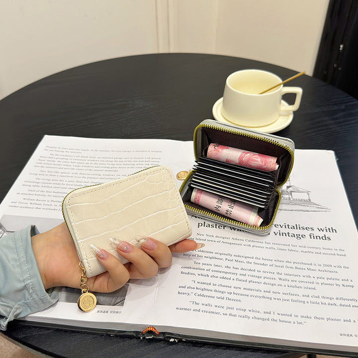 Kompakte Krokodilstruktur-Reißverschluss-Wallet