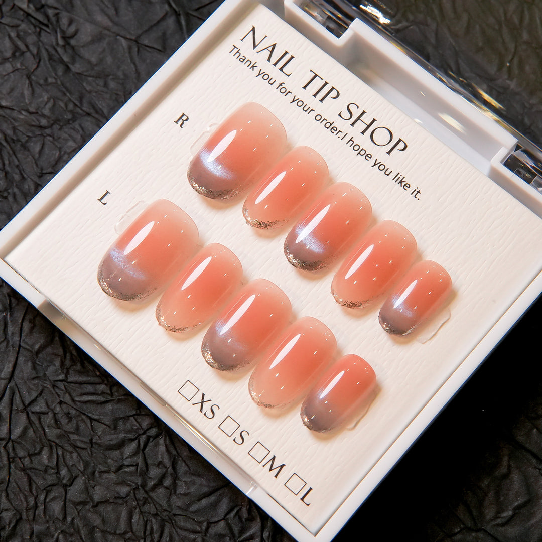 Ombre French Press-On Nagelspitzen