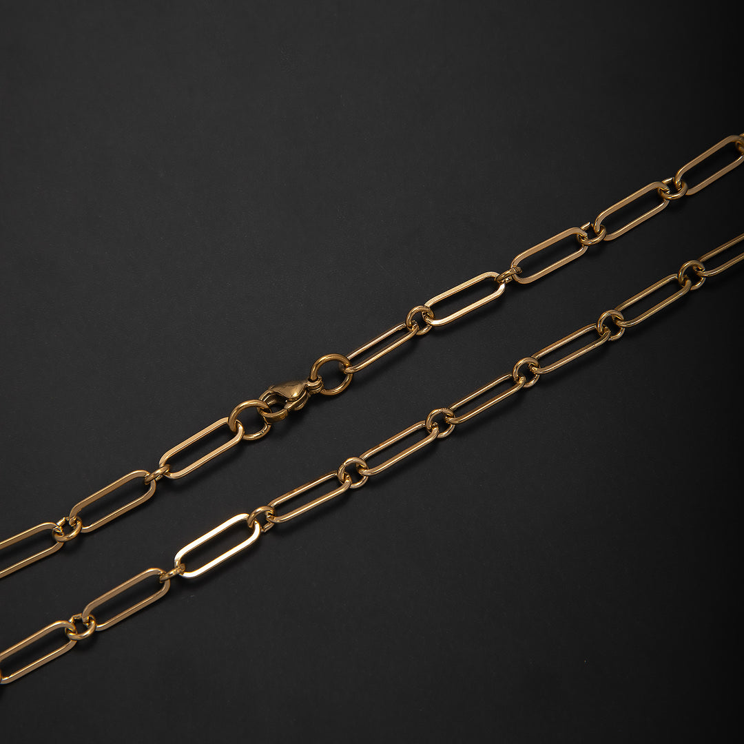 Elegante offene Gliederkette Halskette Karnz