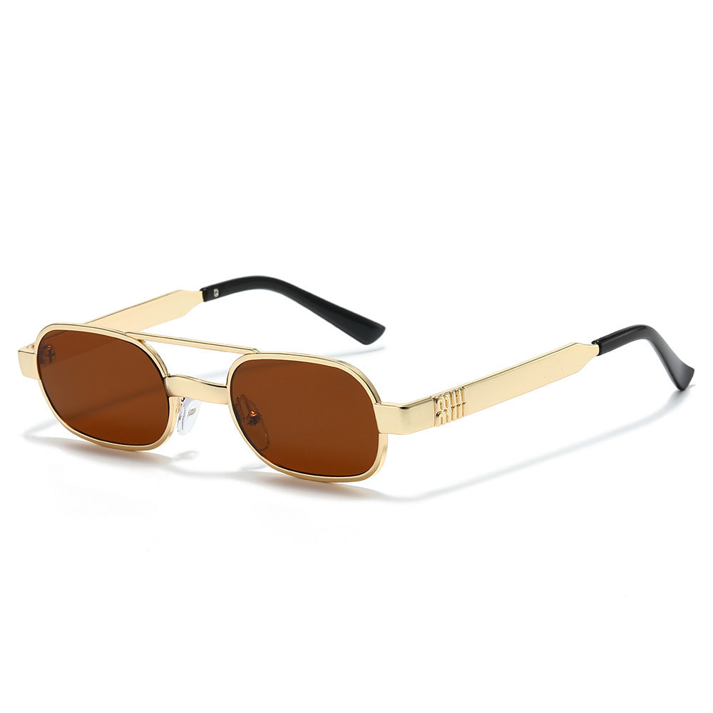 Modebewusste Retro-Ovalrahmen-Sonnenbrille Karnz