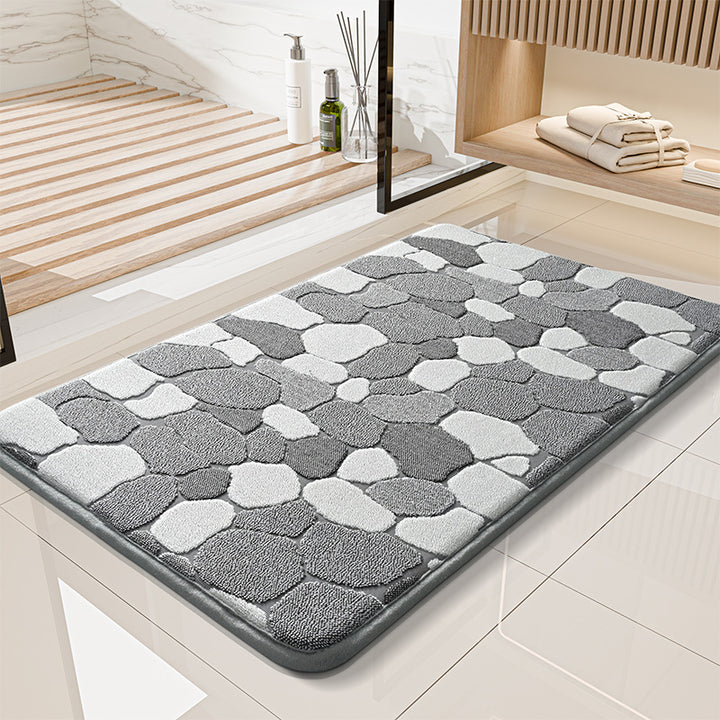 Steinmuster Anti-Rutsch Badmatte