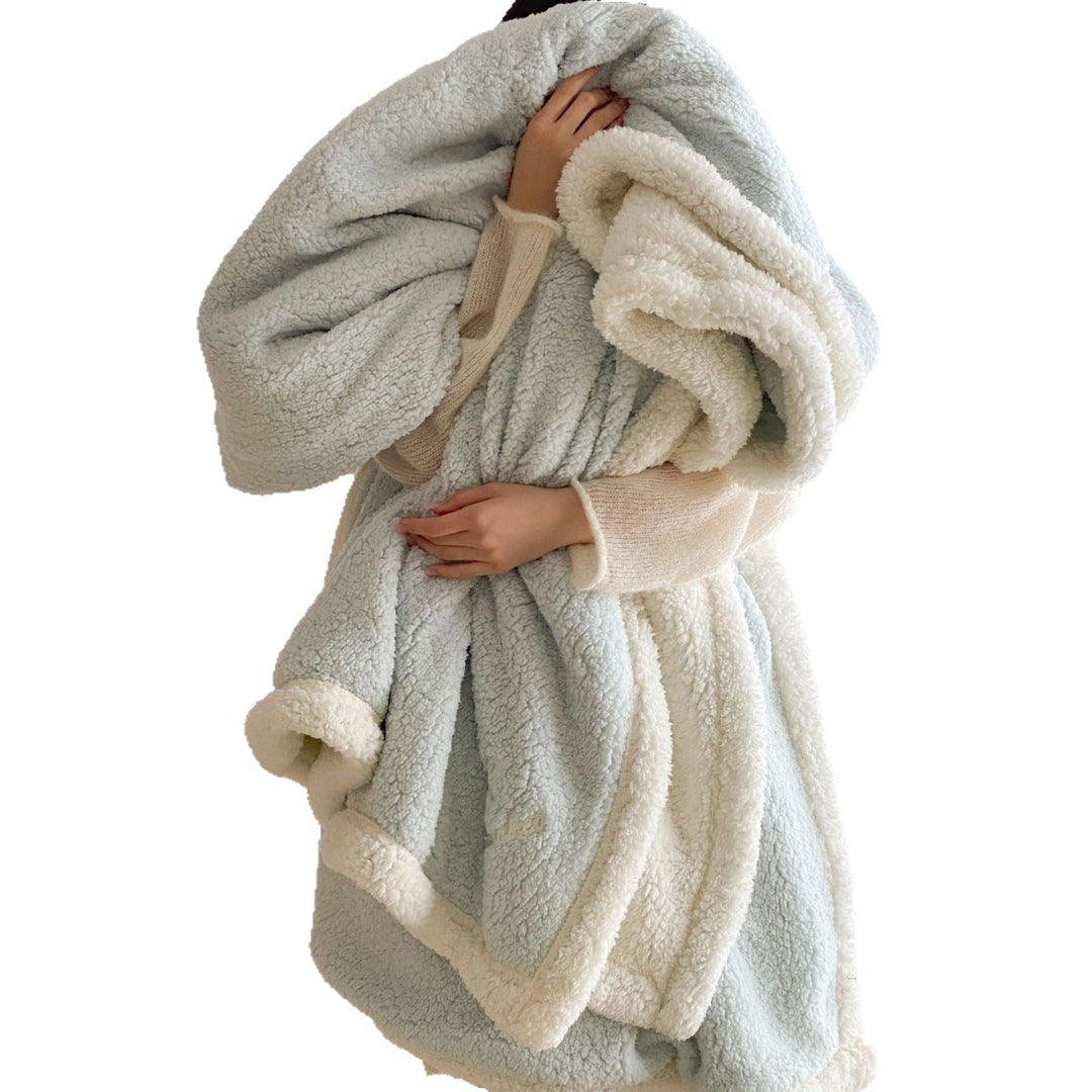 Kuschelige Sherpa-Tagesdecke mit wendbarem Fleece-Innenfutter