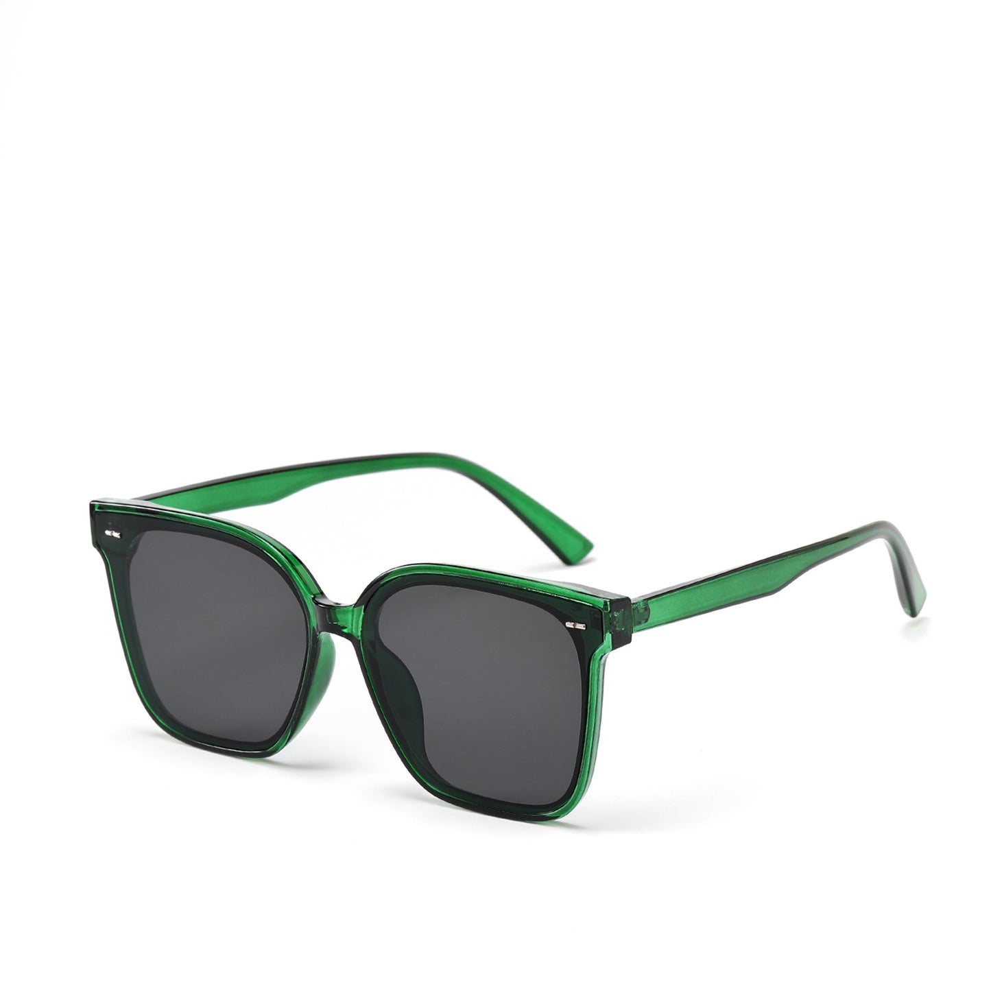 Damen moderne quadratische Sonnenbrille mit transparentem Rahmen Karnz 1780030387