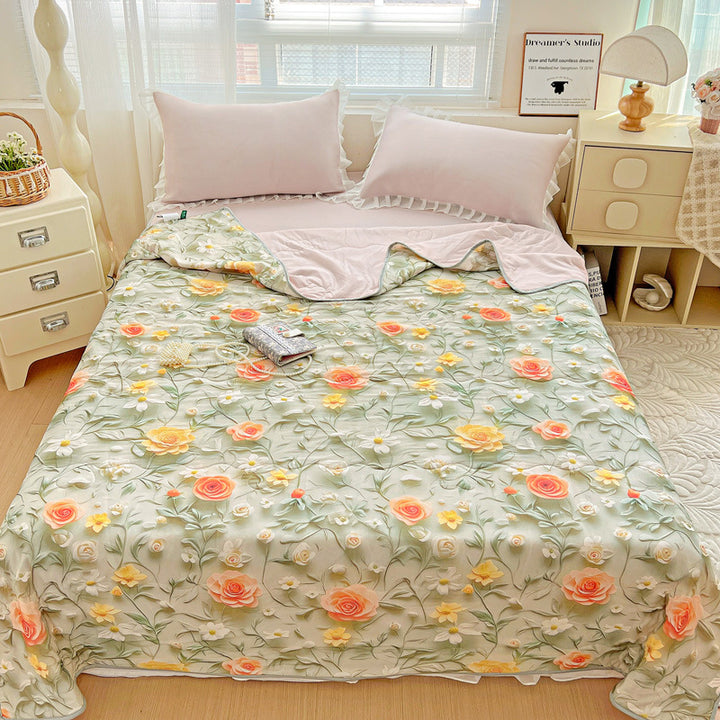 Blumenmuster leichte Decke