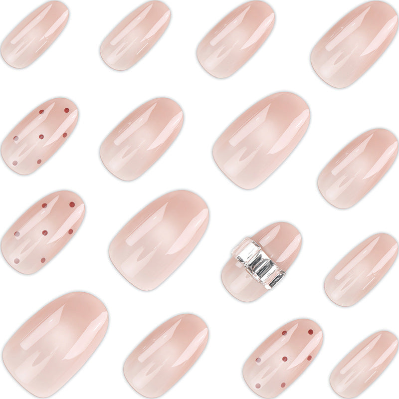 Elegantes Dekoratives Press-On-Nagelset mit Akzenten Karnz