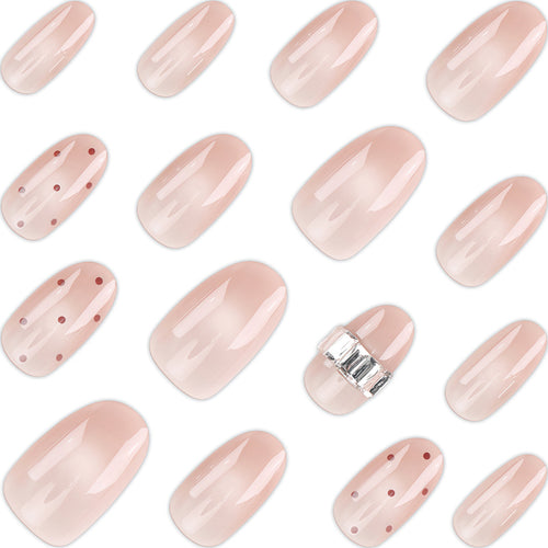 Elegantes Dekoratives Press-On-Nagelset mit Akzenten Karnz