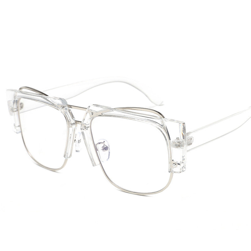 Damen Modische quadratische Sonnenbrille mit einzigartigem Kettendesign Karnz