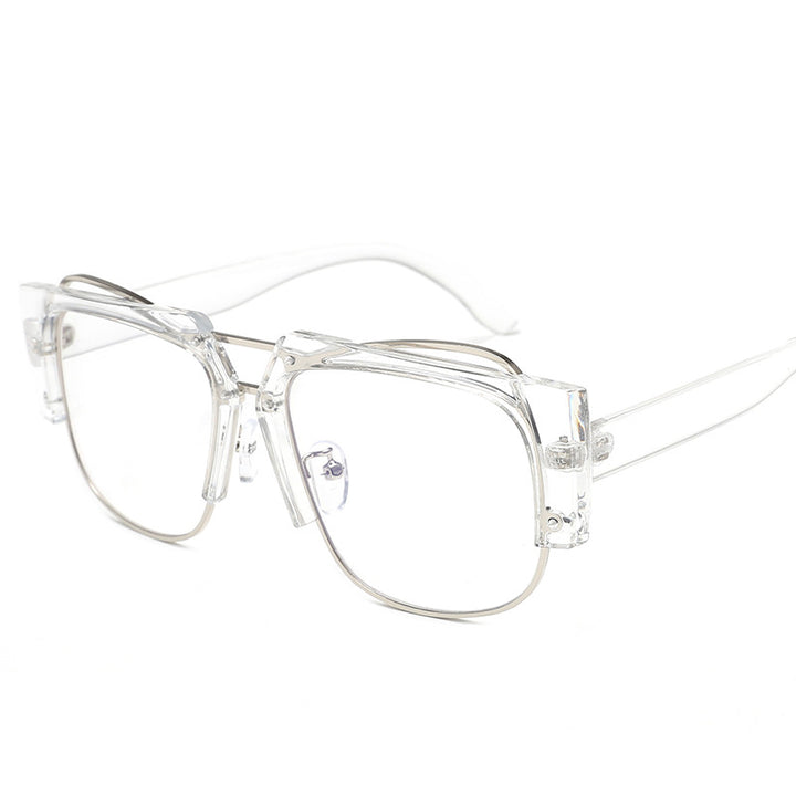 Damen Modische quadratische Sonnenbrille mit einzigartigem Kettendesign Karnz