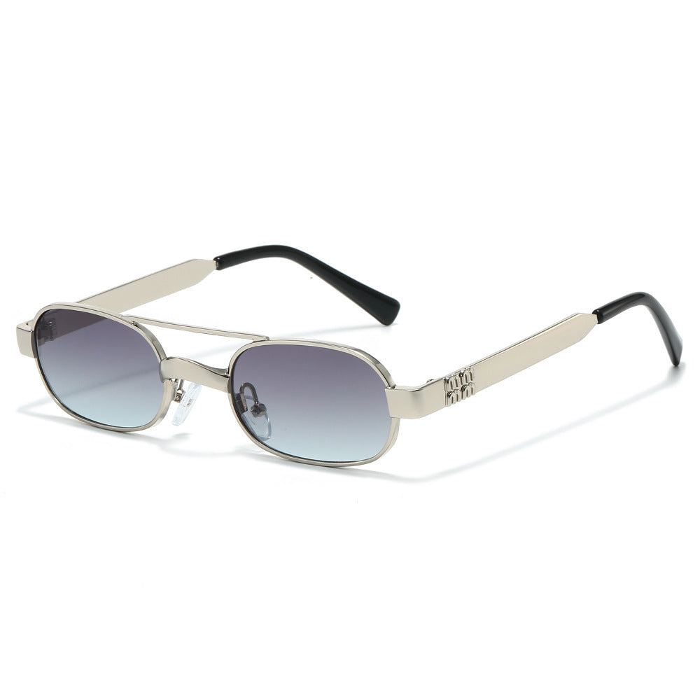Stylische Minimalistische Oval Sonnenbrille Karnz
