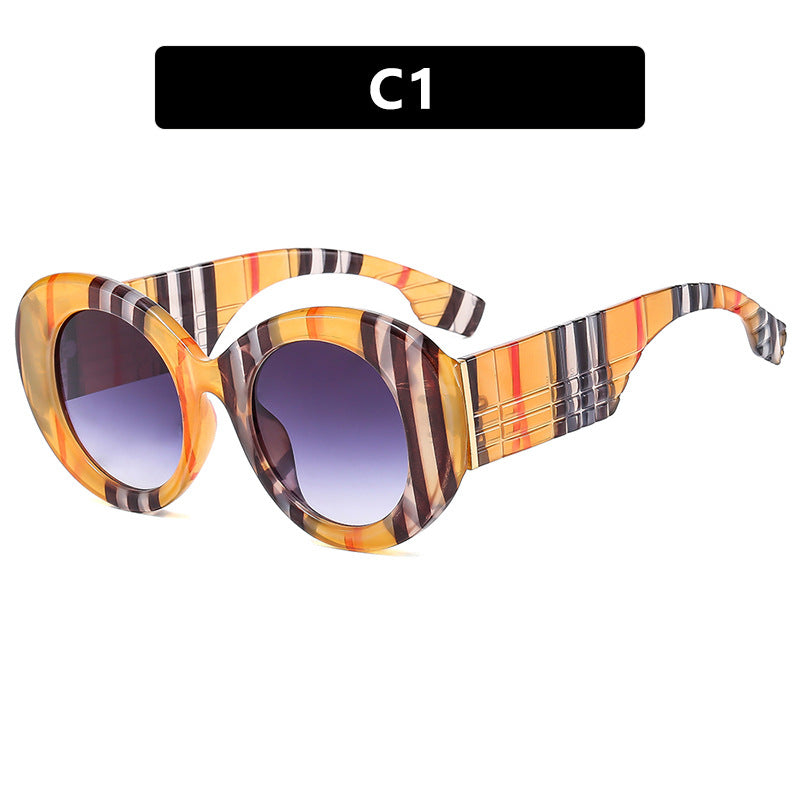 Damen extravagante Sonnenbrille mit kreativem Rahmendesign und schützendem UV-Filter Karnz
