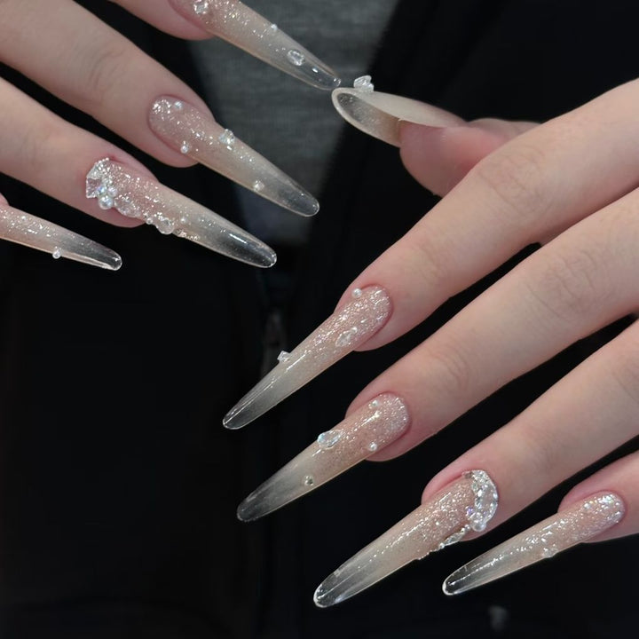 Dekorative Glitzer-Stiletto Drucknägel