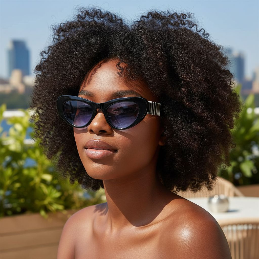 Damen Designer-Sonnenbrille mit luxuriösem Metallrahmen und stilvollen Verzierungen Karnz