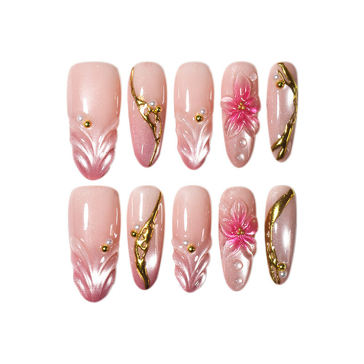 Floral Akzent Nagelkunst Verlängerungen Karnz