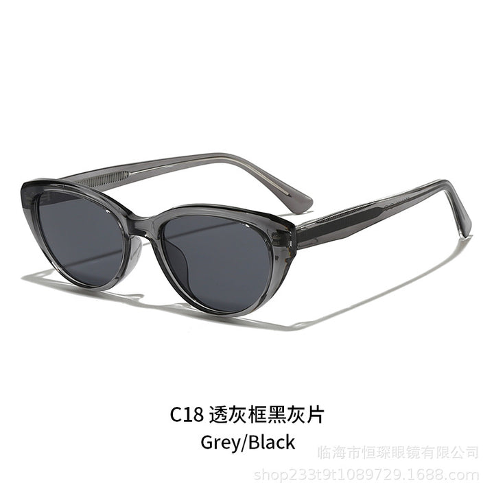 Damen Cat-Eye Sonnenbrille mit hochwertigem, transparentem Rahmen und UV-Schutz Karnz