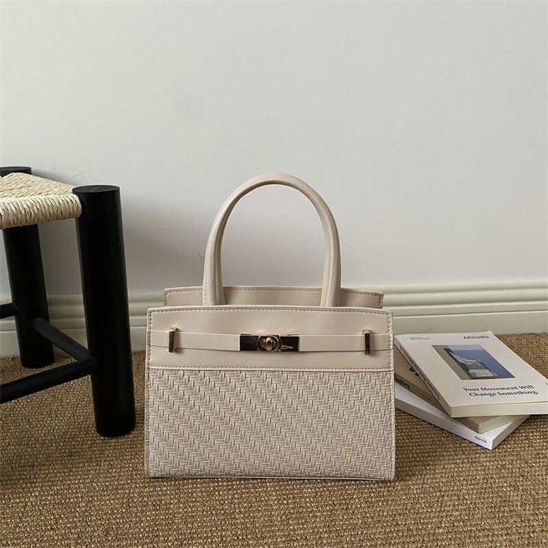 Gewebte Lederhandtasche