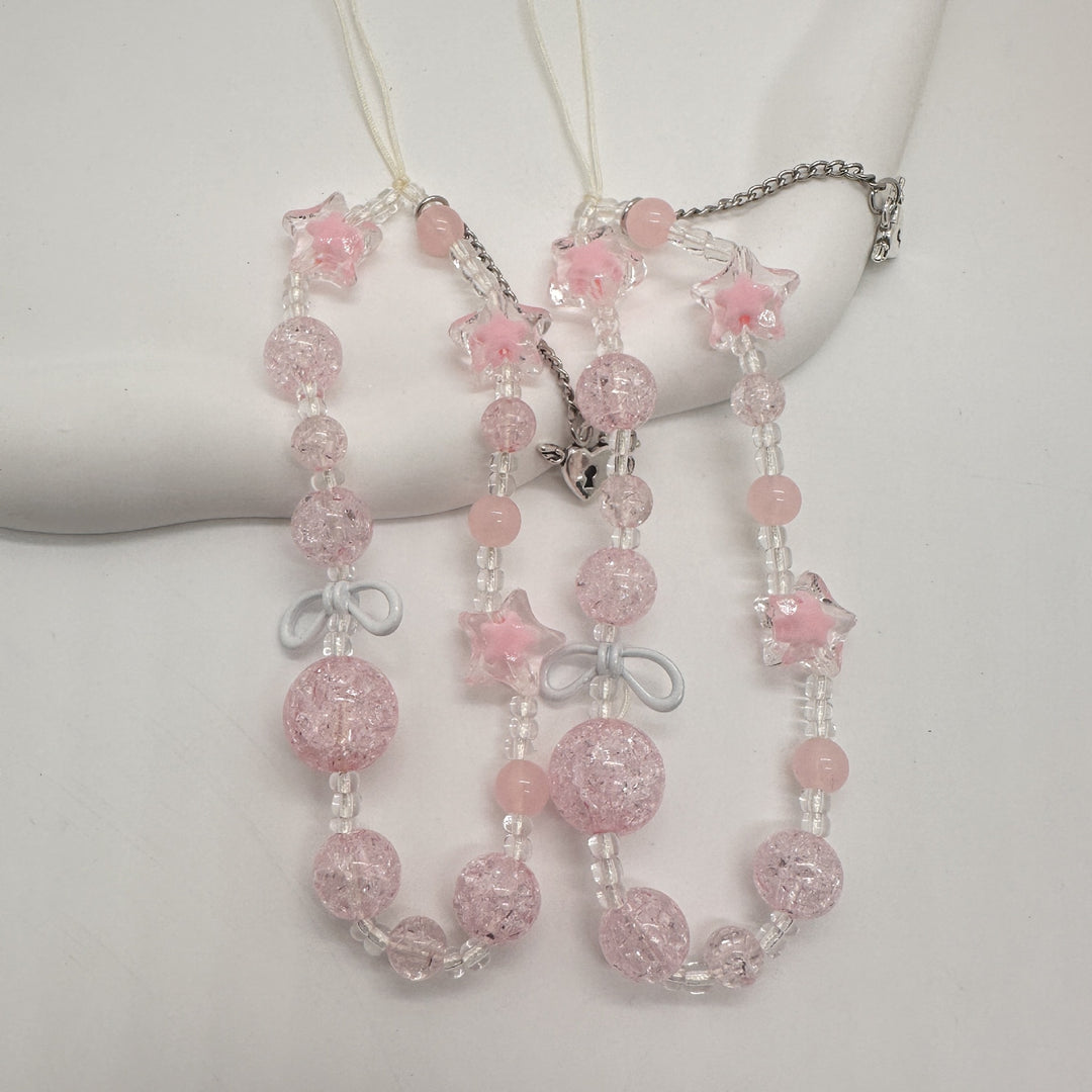 Rhinestone Perlen Charms Halskette Karnz