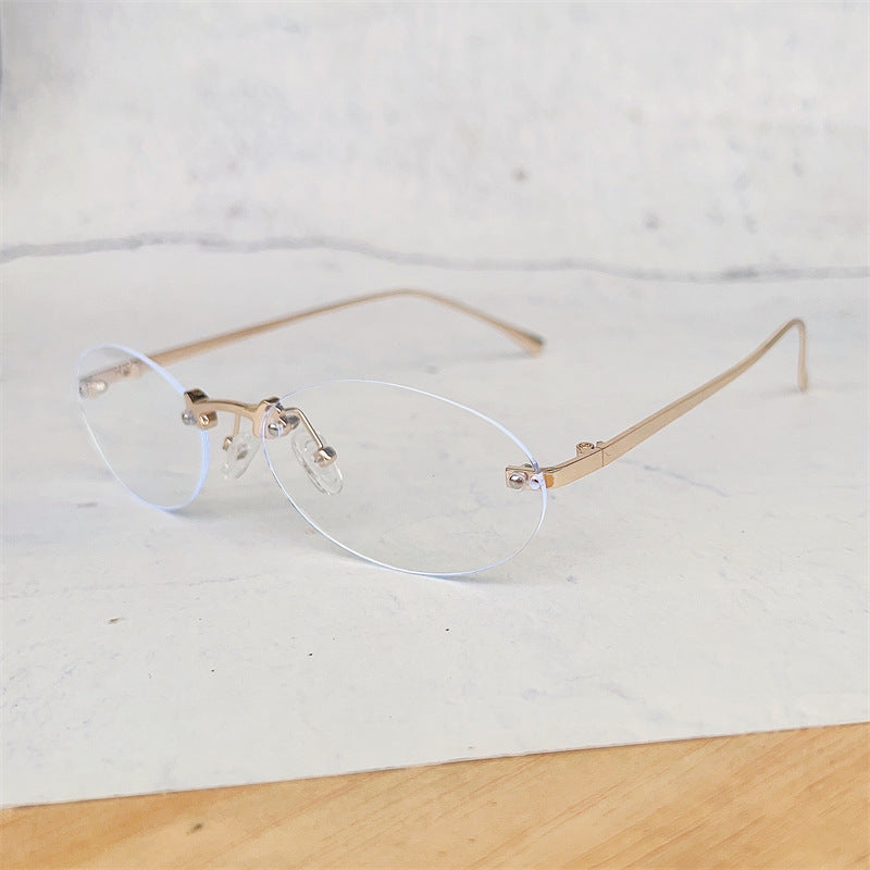 Minimalistische ovale Rahmenbrille Karnz