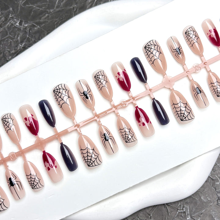 Halloween-Themen Press-On Nagelkunst Set