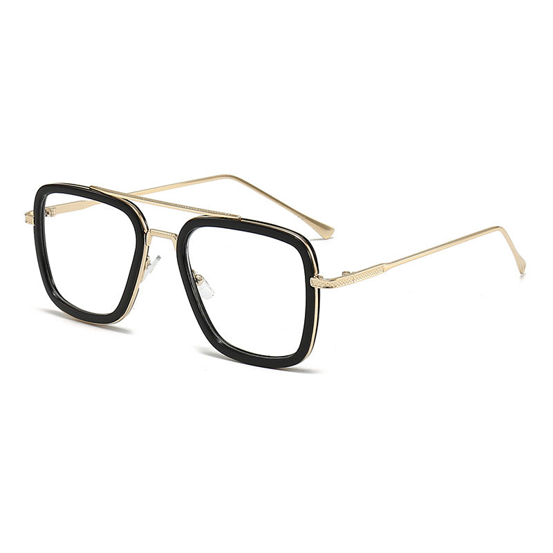 Damen modische quadratische Sonnenbrille mit glamourösem Metallrahmen Karnz
