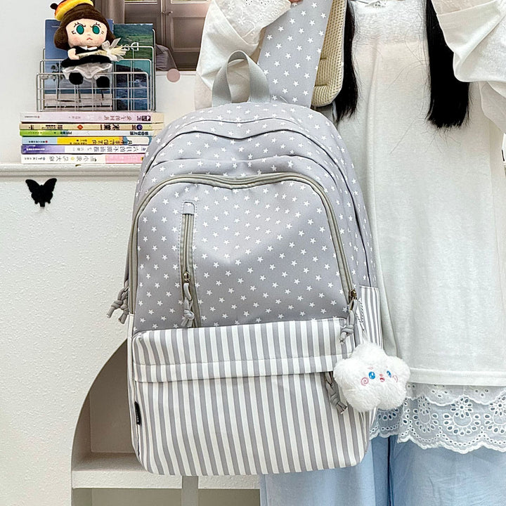 Stylischer Sternenbedruckter Rucksack mit großem Fassungsvermögen Karnz
