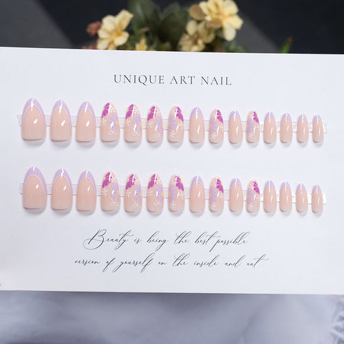 Elegantes Artikuliertes Press-On Nagelset
