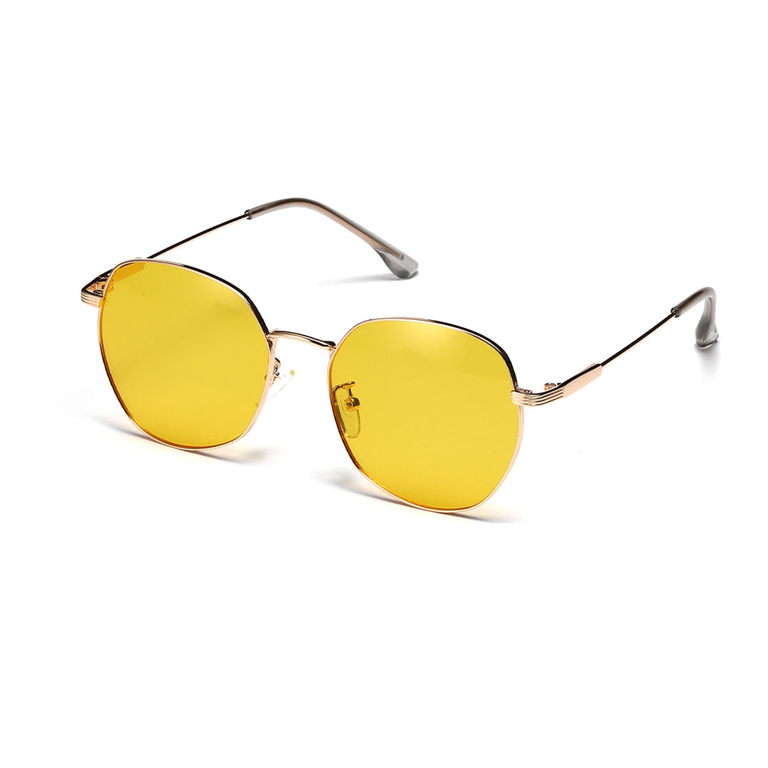 Damen auffällige geometrische Sonnenschutzbrille mit UV-Schutz Karnz