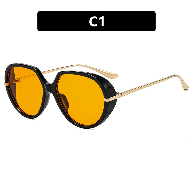 Damen Cat-Eye Sonnenbrille mit blendfreiem UV-Schutz und luxuriösem Metallrahmen Karnz