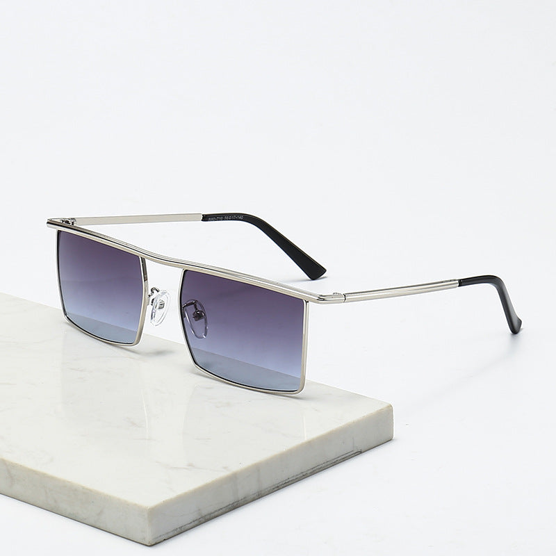 Damen modische Sonnenbrille mit filigranem, rechteckigem Rahmen Karnz
