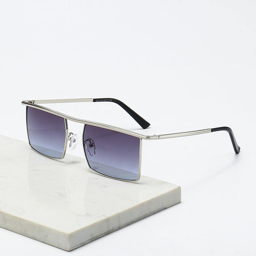 Damen modische Sonnenbrille mit filigranem, rechteckigem Rahmen Karnz