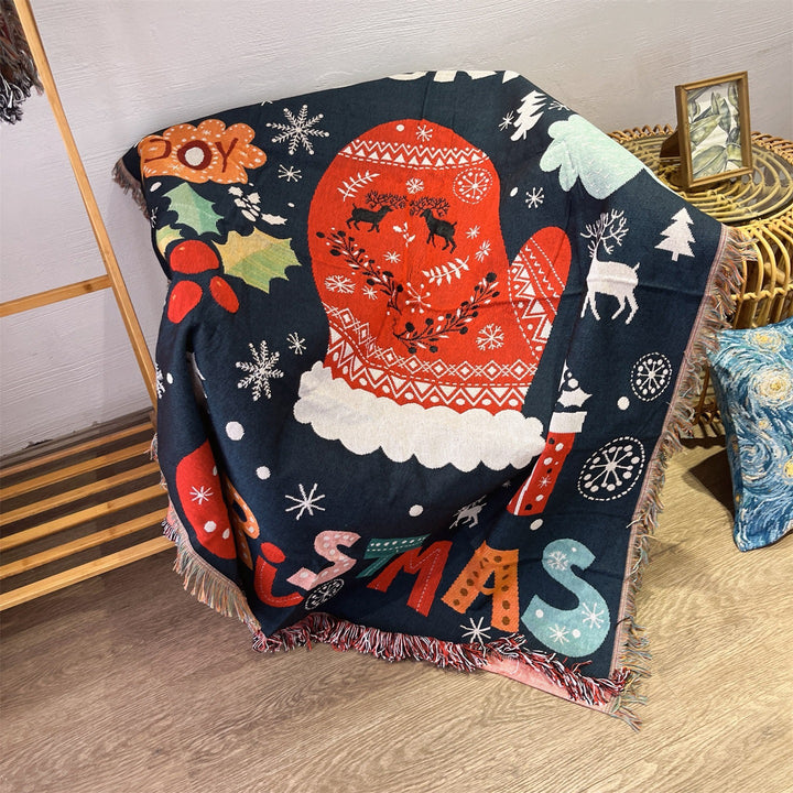 Festliches, holiday-themed gewobenes Werfdecke