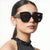 Damen Geometrische Oversized Sonnenbrille mit luxuriösem Akzent Karnz