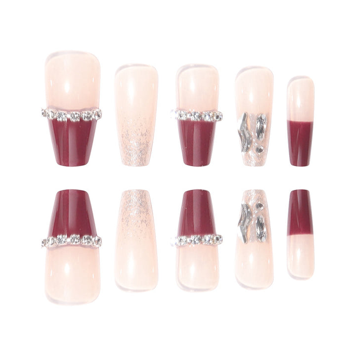 Mit Strass verzierten Stiletto Press-On Nägel Karnz 1789085992