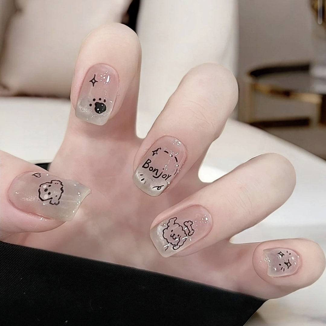 Trendige Press-On Nagelkunst Set Karnz